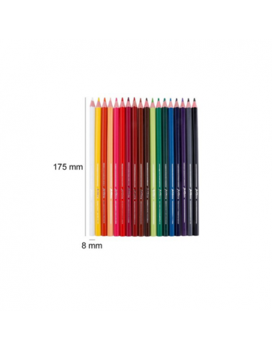 Spalvoti pieštukai MP, 18 spalvų