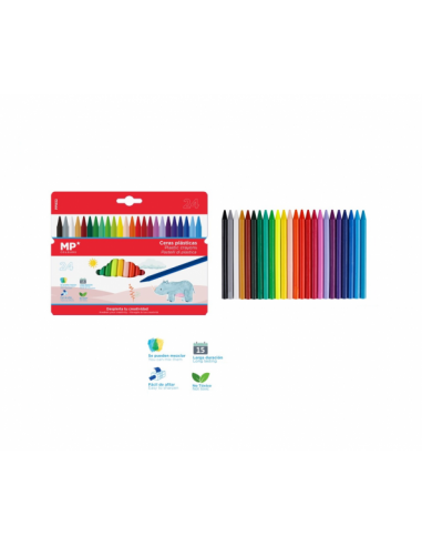 Vaškinės kreidelės ARTIX, 24 spalvų