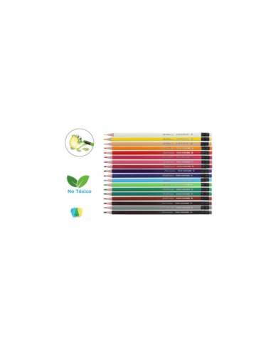 Spalvoti pieštukai su trintuku 12 spalvų
