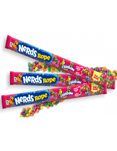 Saldainiai Nerds Rope Rainbow 26g Minikiss Lt